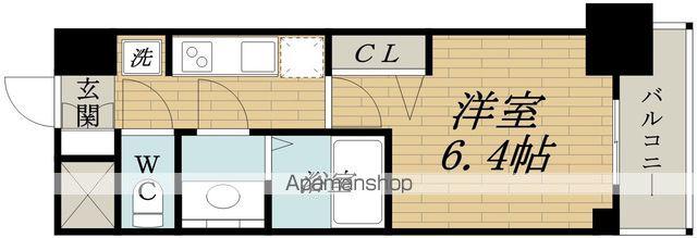 プレサンス新大阪イオリア(1K/8階)の間取り写真