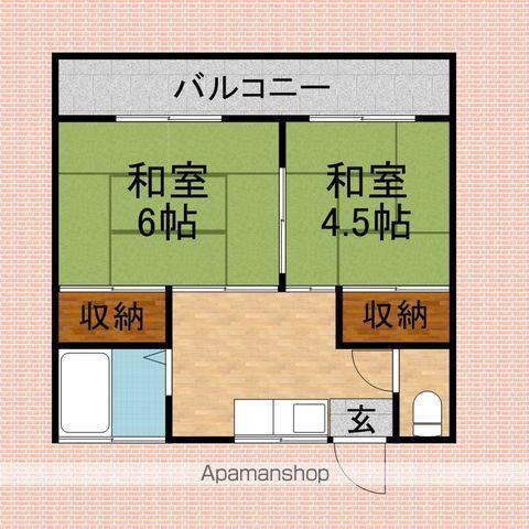 富士コーポ(2DK/2階)の間取り写真