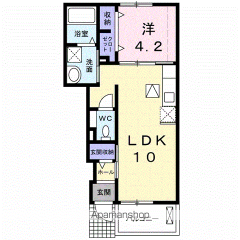 ネオ シグマ(1LDK/1階)の間取り写真
