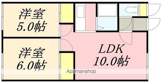 テーラマンション(2LDK/2階)の間取り写真