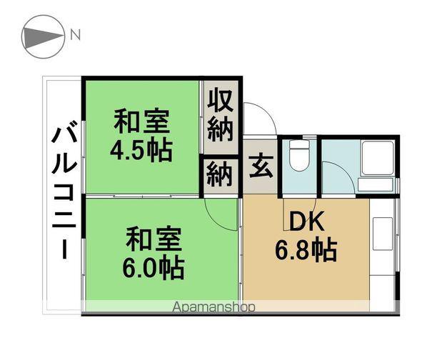 コーポやまよし(2DK/2階)の間取り写真