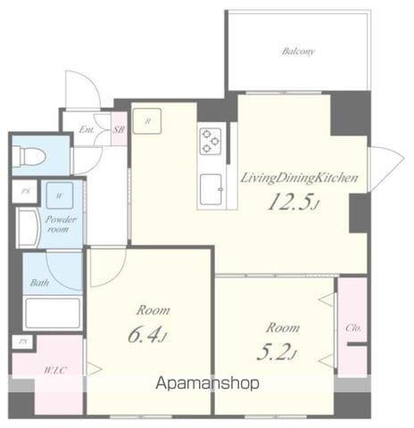 サントゥール駒込(2LDK/3階)の間取り写真