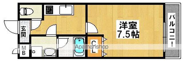 フジパレス浜寺ノース1番館(1K/3階)の間取り写真