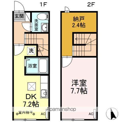 リースランド舘前公園　Ａ(1DK)の間取り写真