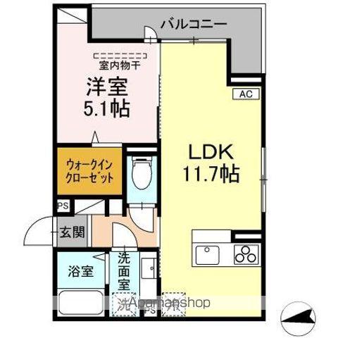 D-ROOM富竹新田(1LDK/2階)の間取り写真