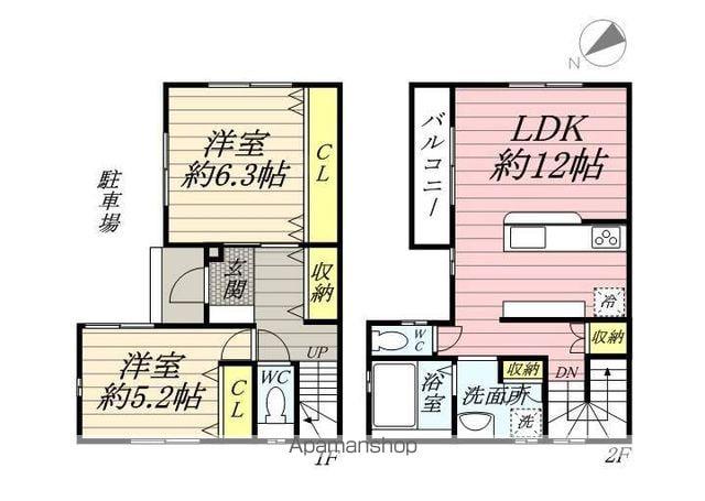 大船テラス(2LDK)の間取り写真