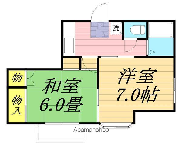 アップルエステート東黒松(2K/2階)の間取り写真