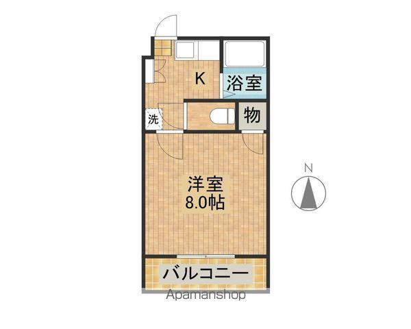 マンション児玉(1K/2階)の間取り写真