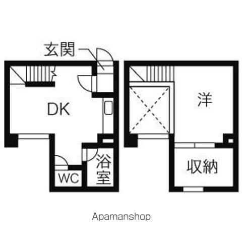 アーバンハイムアミリア南郷(ワンルーム/1階)の間取り写真