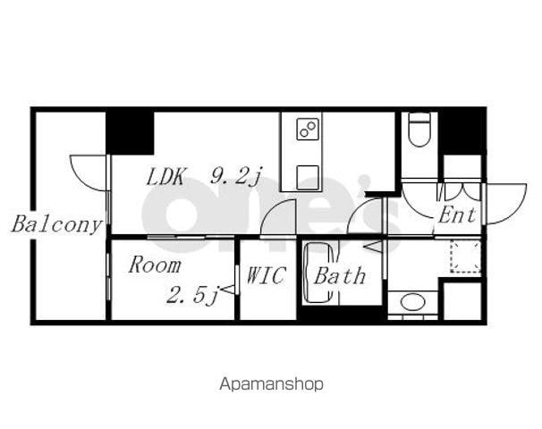 エステムコート名古屋新栄Ⅱアリーナ(1DK/12階)の間取り写真