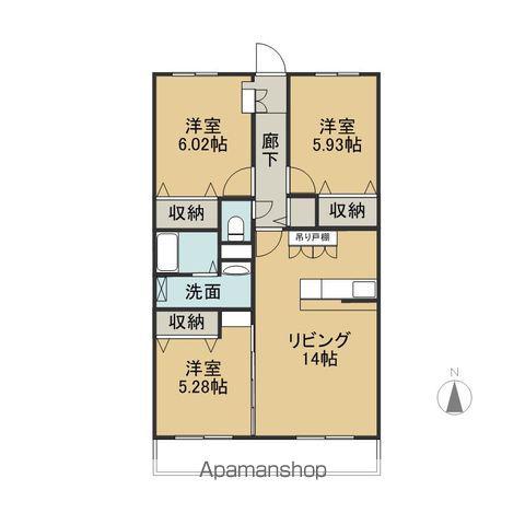ELMU(3LDK/1階)の間取り写真