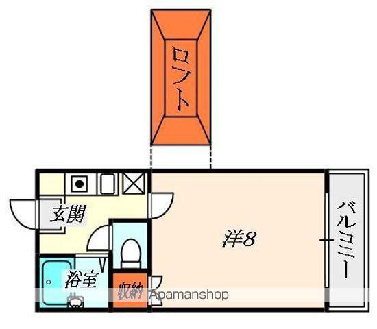 エステート明和1(1K/2階)の間取り写真