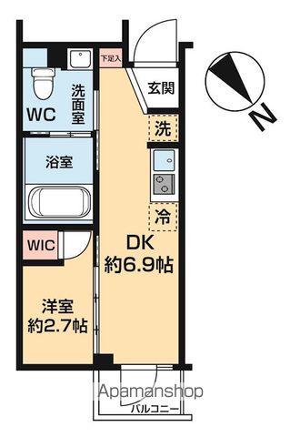 ハーモニーレジデンス中野若宮(1DK/5階)の間取り写真