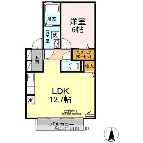PRIMAナカヤ(1LDK/2階)の間取り写真