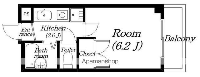 デーア スターデン慶(1K/3階)の間取り写真