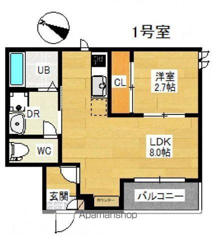 REGALESTーSMART LUCE 旧RS海田市駅前2(1LDK/2階)の間取り写真