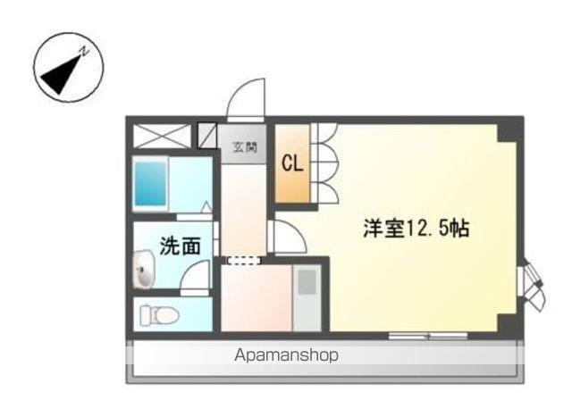 パシフィックヒルズはなみずき(1K/3階)の間取り写真