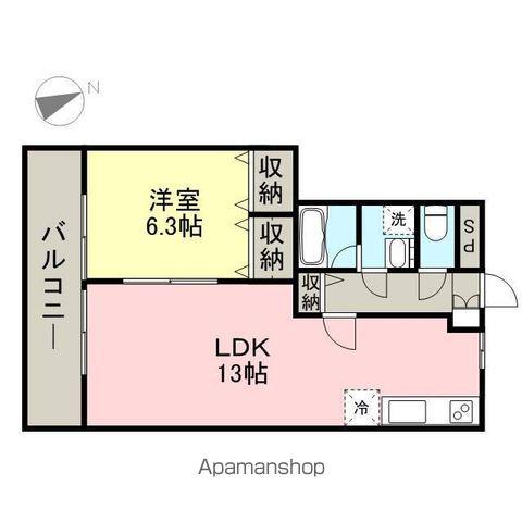 リバティ月影(1LDK/2階)の間取り写真