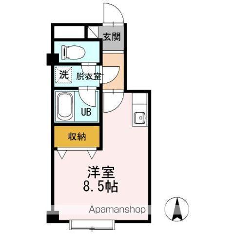 ウエルネス万代(ワンルーム/1階)の間取り写真