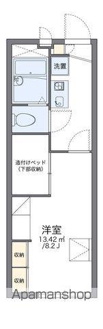 レオパレスのりくらⅠ(1K/1階)の間取り写真