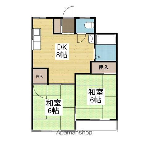 大八ビル(2DK/2階)の間取り写真