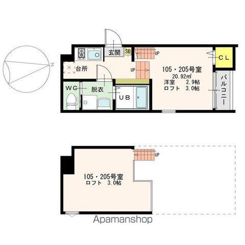 RESIDENCE IMAIKE(1K/1階)の間取り写真