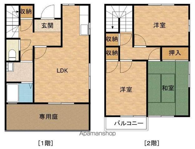 久保ハイツ(3LDK/2階)の間取り写真