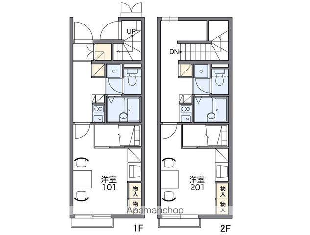 レオパレスグランコルムⅡ(1K/2階)の間取り写真