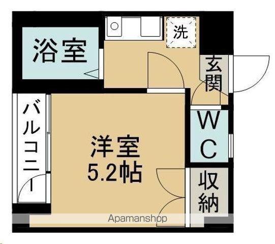 ベルトピア木町(1K/3階)の間取り写真