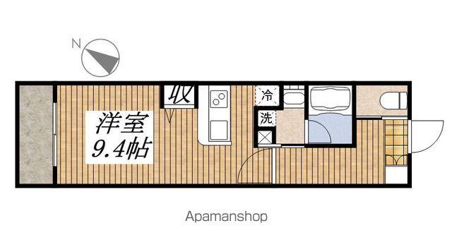 レジス立川曙町(ワンルーム/4階)の間取り写真