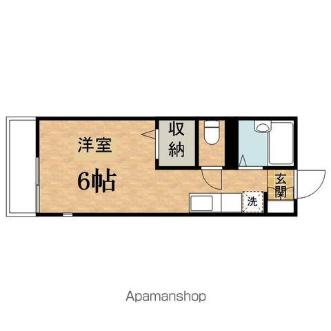 キャッスル(ワンルーム/1階)の間取り写真