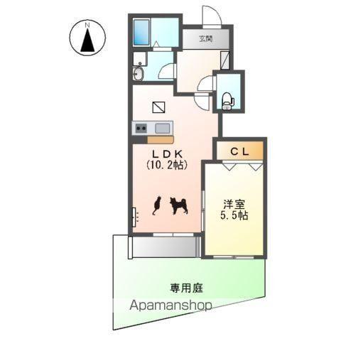 ファイン・パレス(1LDK/1階)の間取り写真