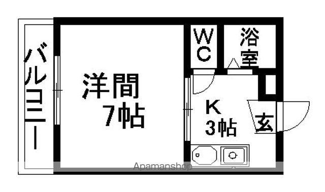 レセンテ馬引(1K/1階)の間取り写真
