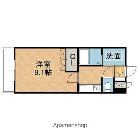 ティアラF・I(1K/2階)の間取り写真