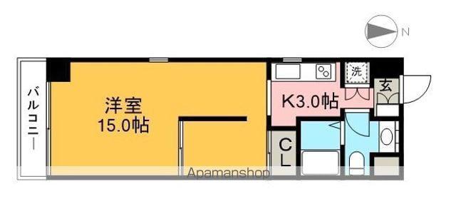 ALCOー2(1K/4階)の間取り写真