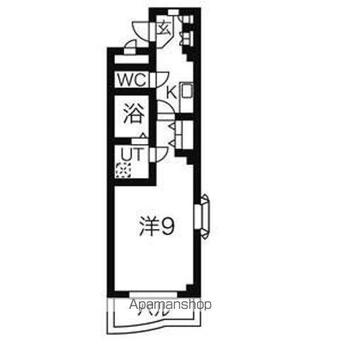 コスモなかね(1K/2階)の間取り写真