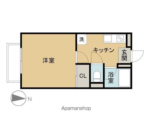 アンクラージェ小松島(1K/2階)の間取り写真