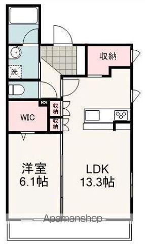 カフェ・ド・ショパン(1LDK/5階)の間取り写真