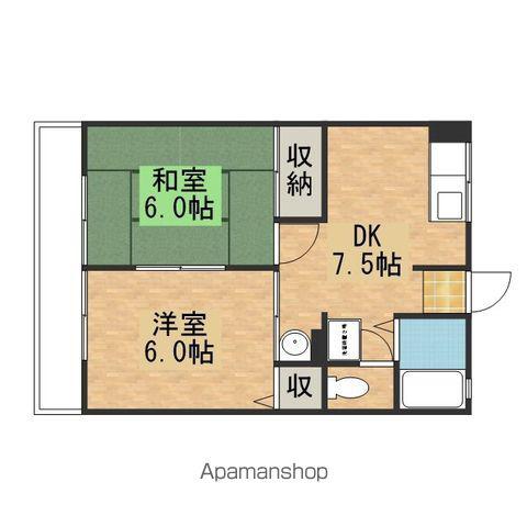 セラーノ井手(2DK/1階)の間取り写真
