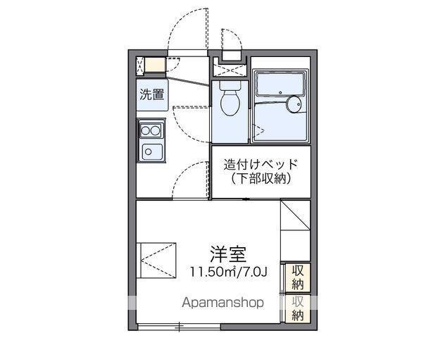 レオパレスVAGENGATAN(1K/2階)の間取り写真
