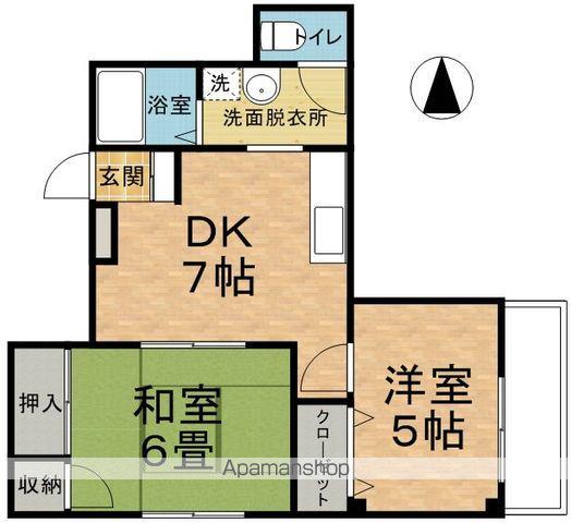 山﨑ビル(2DK/3階)の間取り写真