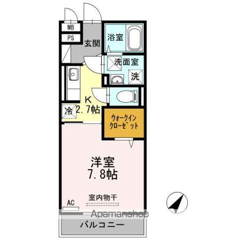 D-ROOM築港町(1K/3階)の間取り写真