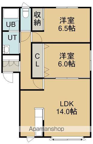 ハイツミキ(2LDK/1階)の間取り写真