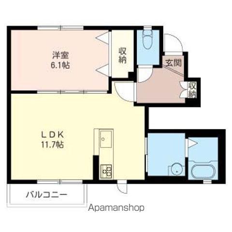 メゾンドソーレ(1LDK/1階)の間取り写真