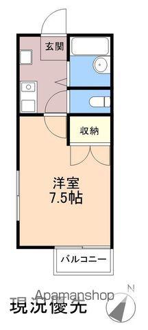 エメローズ渡辺(1K/1階)の間取り写真