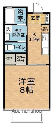 ヴィラ・ルスティカーナ(1K/1階)の間取り写真