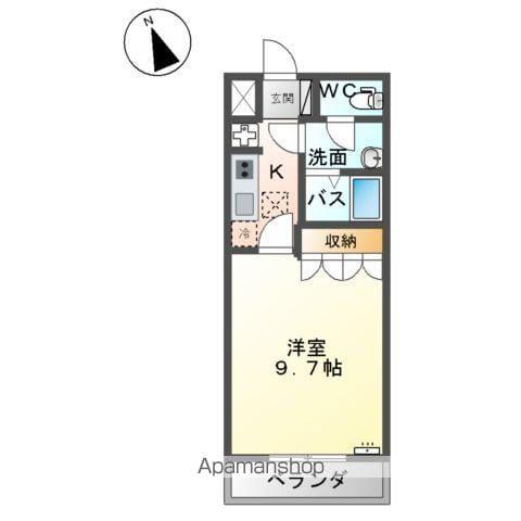 メゾンホリコシ1(1K/1階)の間取り写真