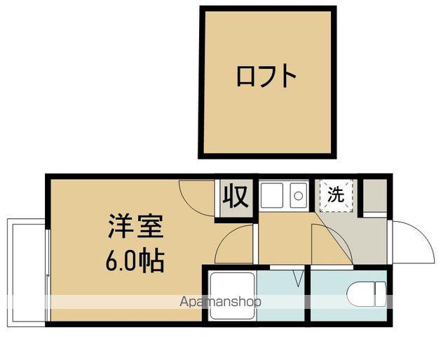 アップルハウス六十人町(1K/2階)の間取り写真