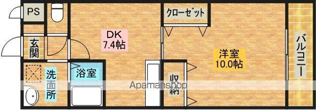 AZUR羽衣(1DK/3階)の間取り写真