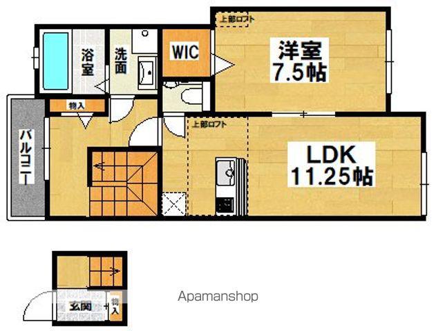 ESPOIR(1LDK/2階)の間取り写真